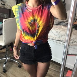 Colorful tie dye shirt